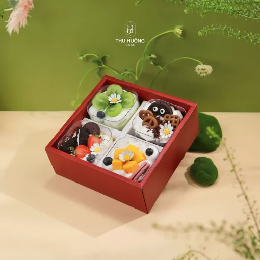 Bánh Kem 4 Ngăn Mix Nhiều Vị